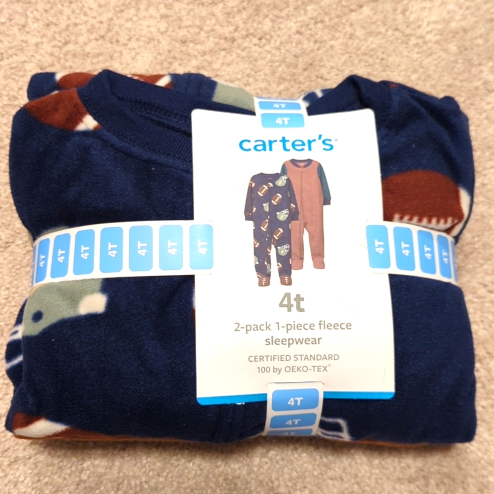 2-pack 1 piece fleece sleepwear NWT